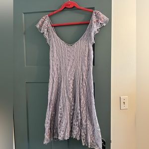 Urban Outfitters purple lace mini dress